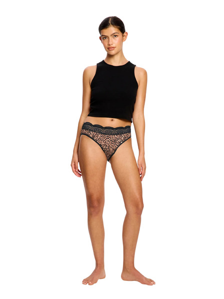 Modibodi Menstruacijske gaćice Modibodi Sensual Hi Waist Bikini Moderate Animalia Brown