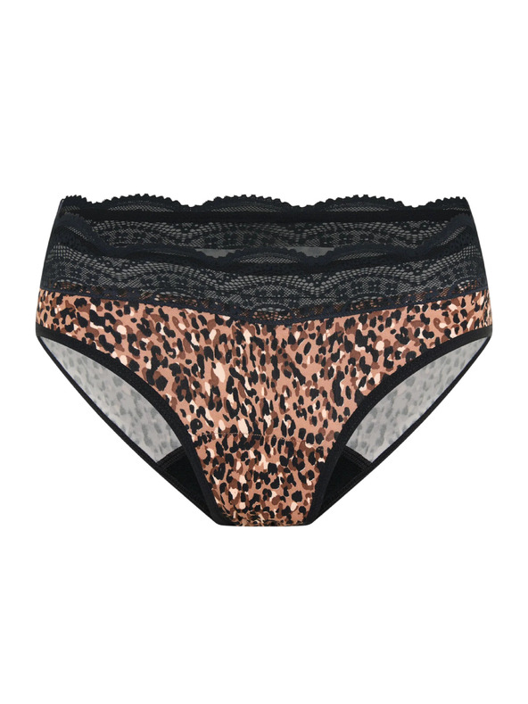 Modibodi Menstruacijske gaćice Modibodi Sensual Hi Waist Bikini Moderate Animalia Brown