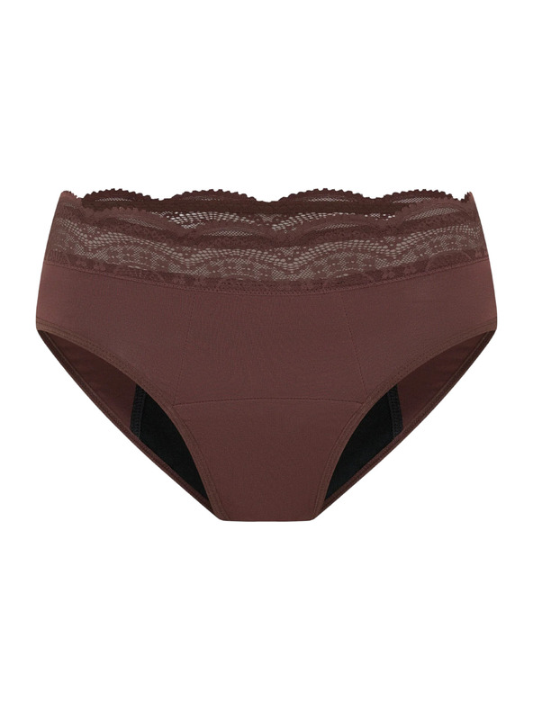 Modibodi Menstruacijske gaćice Modibodi Sensual Hi Waist Bikini Super Mahogany
