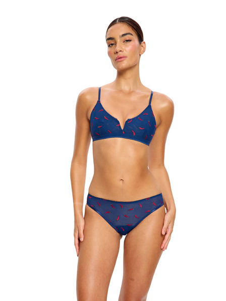 Modibodi Menstruacijske gaćice Modibodi Intimates V Day Cheeky Brief Light Navy Chilli