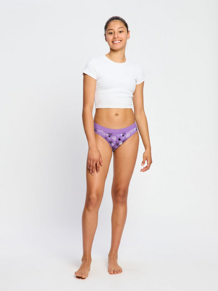 Modibodi Deklešje menstruacijske hlačke Modibodi Teen Hipster Bikini Super Wicked Web Purple