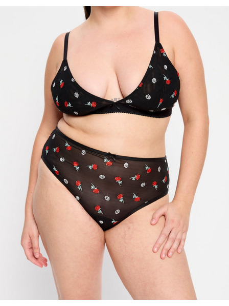 Modibodi Menstruacijske hlačke Modibodi Intimates V Day Hi Waist Brief Moderate-Heavy Black Rose