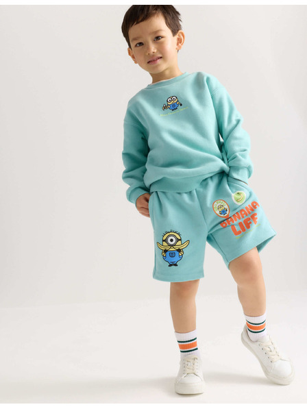 Marks & Spencer Pulover z grafiko Minions™ z visokim deležem bombažne tkanine (2–8 let) Marks & Spencer zelena