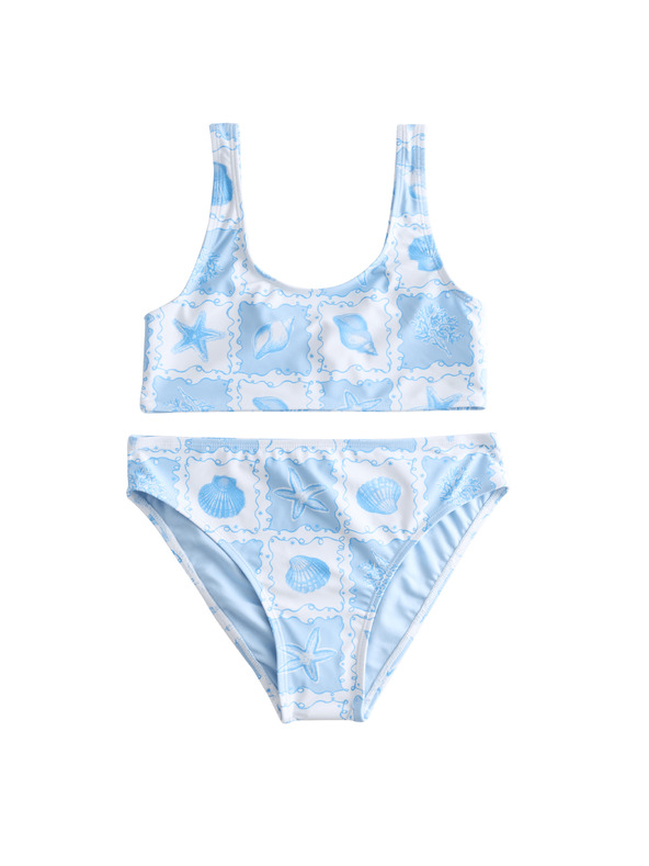Marks & Spencer 2-delni bikini s potiskom lupin (6–16 let) Marks & Spencer modra