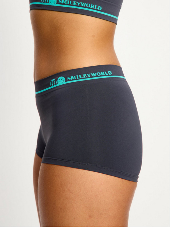 Modibodi Ženské gaćice Modibodi Smileyworld Seamless Boyshort Moisture Wicking Steel