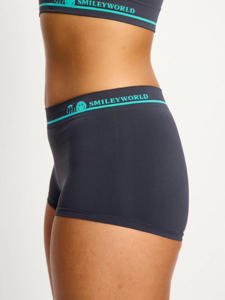 Modibodi Ženské gaćice Modibodi Smileyworld Seamless Boyshort Moisture Wicking Steel