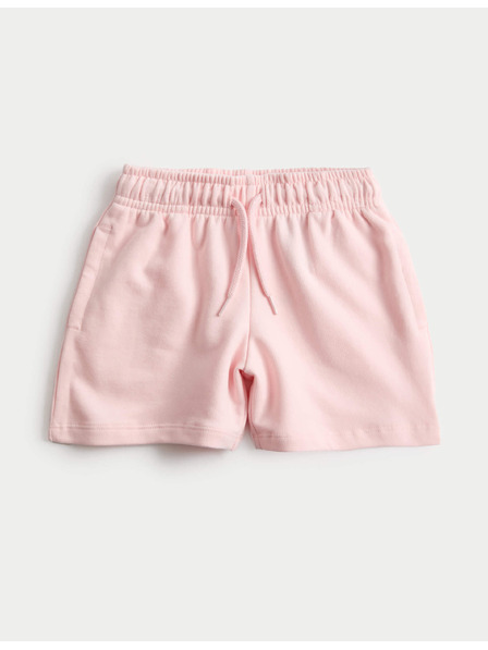Marks & Spencer Kratke hlače z visoko vsebnostjo bombaža (2–8 let) Marks & Spencer rožnata