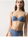 Marks & Spencer Balkonski nedrček push-up Boston iz mikrovlakna s kostci Marks & Spencer moder