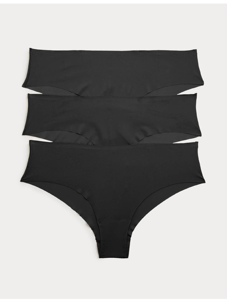 Marks & Spencer Komplet 3 ks hlačk s nizkim pasom Body Invisibles™ brez VPL Marks & Spencer črna