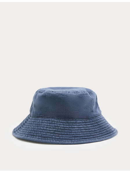 Marks & Spencer Klobouk typu bucket iz čiste bombaže Marks & Spencer modra