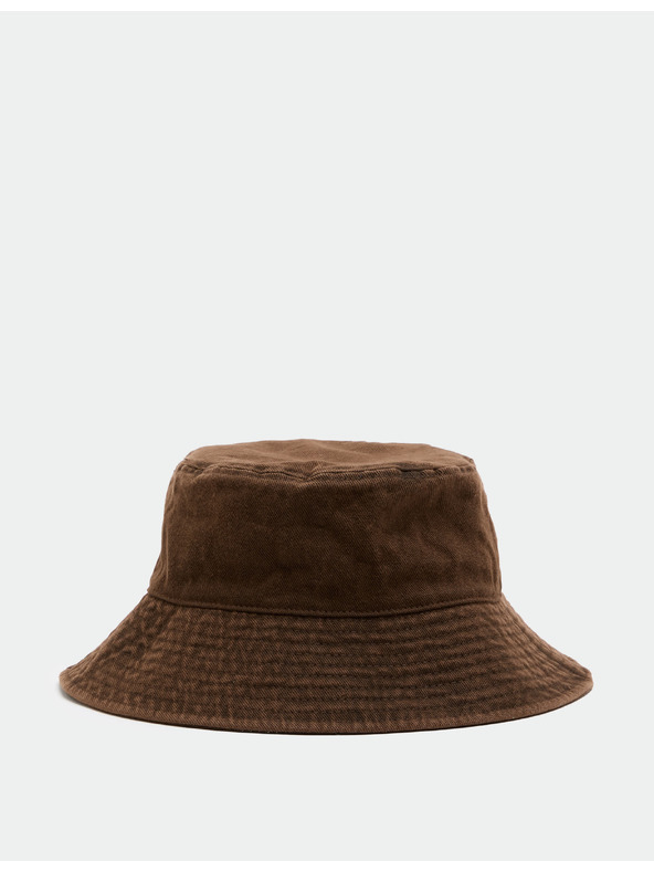 Marks & Spencer Klobuk tipa bucket iz čiste bombažne tkanine Marks & Spencer rjava