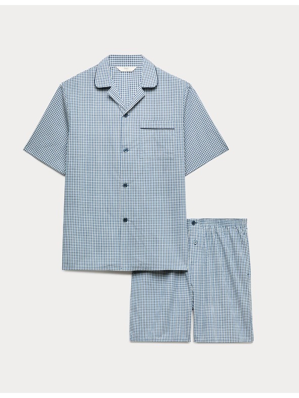 Marks & Spencer Pika pižama kompleta iz čiste bombaže Marks & Spencer modra