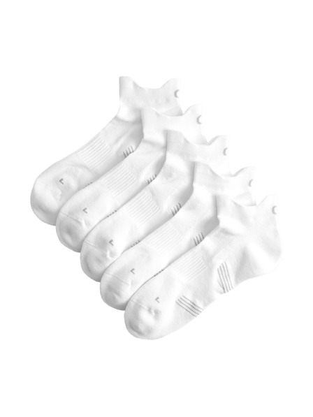 Marks & Spencer Odpružene kratke nogavice Trainer Liners™ s tehnologijo Cool & Fresh™, 5 parov v embalaži Marks & Spencer bela