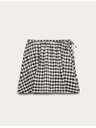 Marks & Spencer Majhno okroglo krilo iz materiala Gingham iz mešanice bombaža Marks & Spencer črna
