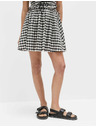 Marks & Spencer Majhno okroglo krilo iz materiala Gingham iz mešanice bombaža Marks & Spencer črna