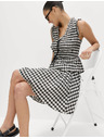 Marks & Spencer Majhno okroglo krilo iz materiala Gingham iz mešanice bombaža Marks & Spencer črna