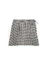 Marks & Spencer Majhno okroglo krilo iz materiala Gingham iz mešanice bombaža Marks & Spencer črna