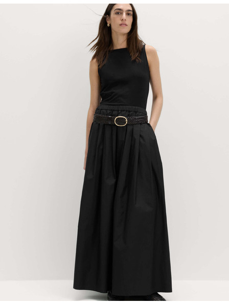 Marks & Spencer Plisirana maxi krila iz čiste bombaže Marks & Spencer črna