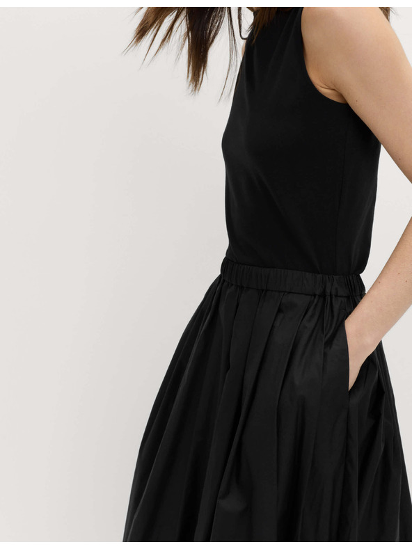 Marks & Spencer Plisirana maxi krila iz čiste bombaže Marks & Spencer črna