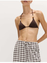 Marks & Spencer Hlače iz Gingham materiala z visokim deležem lanu s širokimi nogavicami Marks & Spencer rjava