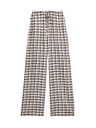 Marks & Spencer Hlače iz Gingham materiala z visokim deležem lanu s širokimi nogavicami Marks & Spencer rjava