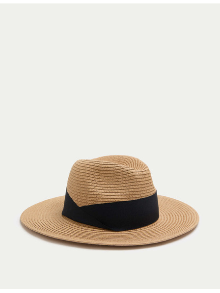 Marks & Spencer Papirnat slamnat fedora Marks & Spencer bež