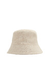 Marks & Spencer Platnena kapa tipa bucket s lanom Marks & Spencer kremna