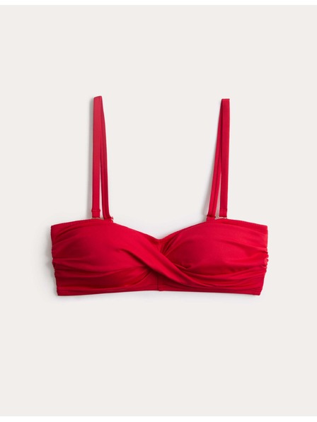 Marks & Spencer Gornji dio bikinja s grudnjačkom bandeau s jastučićima i uvijenim prednjim dijelom Marks & Spencer rdeča
