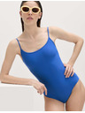 Marks & Spencer Svilene plavalne obleke z ovalnim izrezom Marks & Spencer modra