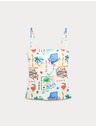 Marks & Spencer Tankini top z nabiranim in tiskom Marks & Spencer večbarvna