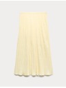 Marks & Spencer Plisirana midi krilo s teksturo Marks & Spencer rumena