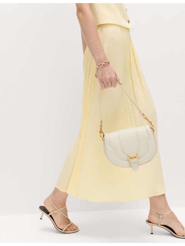 Marks & Spencer Plisirana midi krilo s teksturo Marks & Spencer rumena