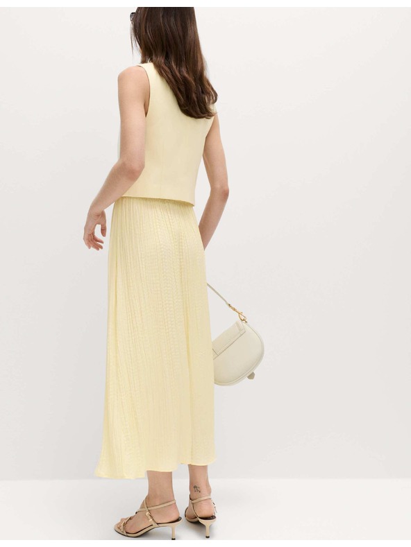 Marks & Spencer Plisirana midi krilo s teksturo Marks & Spencer rumena