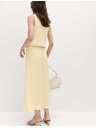 Marks & Spencer Plisirana midi krilo s teksturo Marks & Spencer rumena