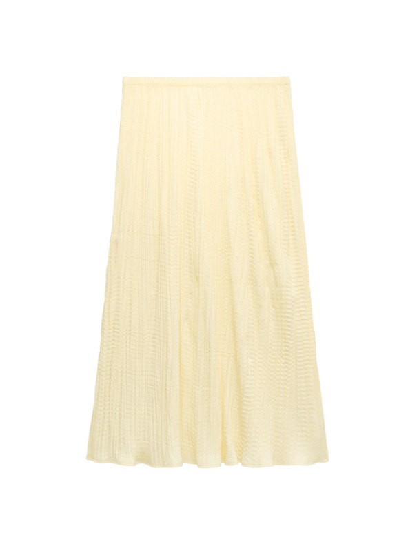 Marks & Spencer Plisirana midi krilo s teksturo Marks & Spencer rumena