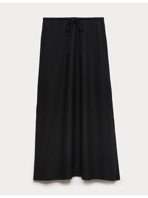 Marks & Spencer Kroj A-line maxi krilo z linenim Marks & Spencer črna