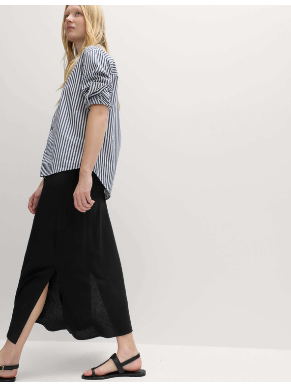 Marks & Spencer Kroj A-line maxi krilo z linenim Marks & Spencer črna