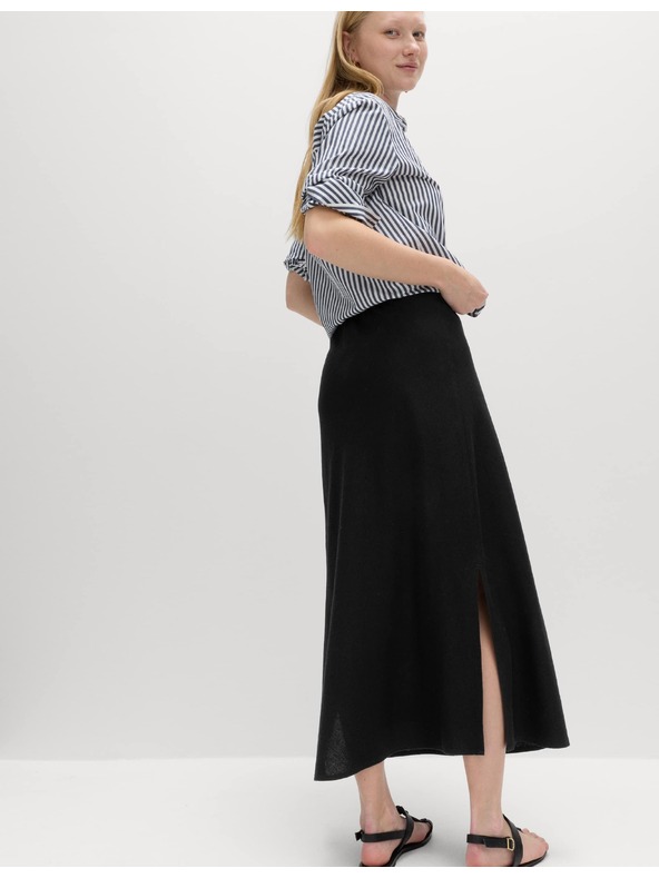 Marks & Spencer Kroj A-line maxi krilo z linenim Marks & Spencer črna