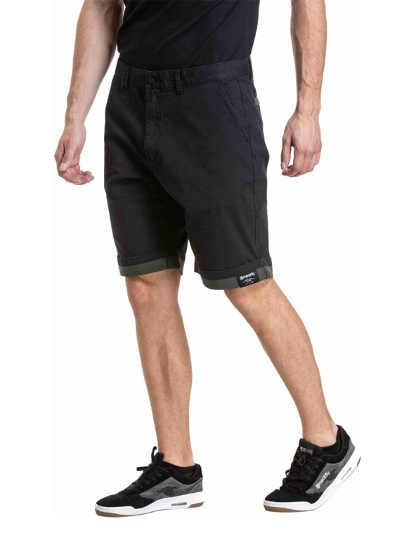 Meatfly Meatfly moške kratke hlače Barry 2.0 Black / Army Green Ripstop