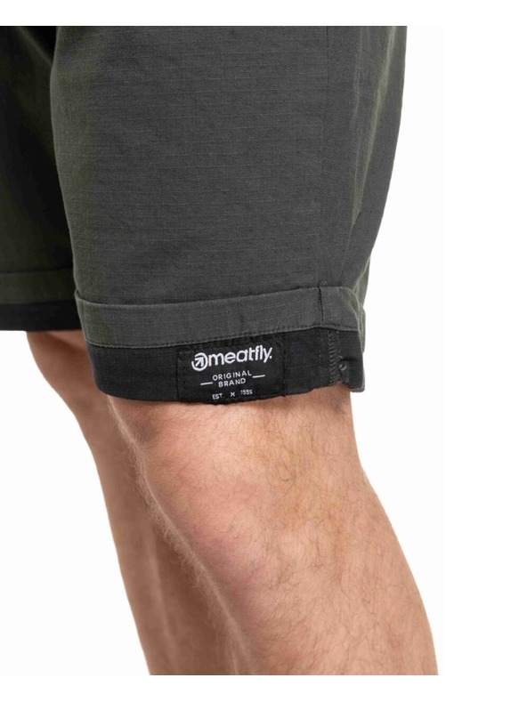 Meatfly Meatfly moške kratke hlače Barry 2.0 Army Green / Black Ripstop