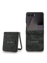 Guess Guess PU Leather 4G Colored Ring Magnetic Zadnji Ovitek za Samsung Galaxy Z Flip 7 Black