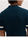 Marks & Spencer Pletena polo srajca iz čiste bombaže s kontrastnim robom Marks & Spencer modra