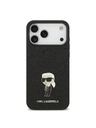 Karl Lagerfeld Karl Lagerfeld Fixed Glitter Metal Ikonik Zadnji Ovoj za iPhone 17 Pro Max Black