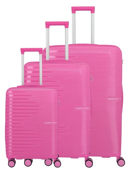 Travelite Komplet potovalnih kovčkov Travelite Pacific S,M,L Roza