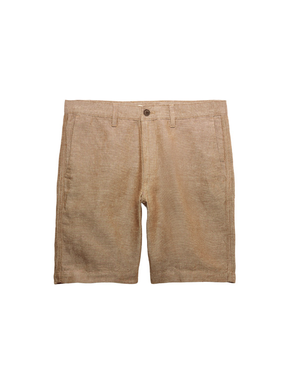 Marks & Spencer Chino kratke hlače, iz lanene zmesi Marks & Spencer rjava