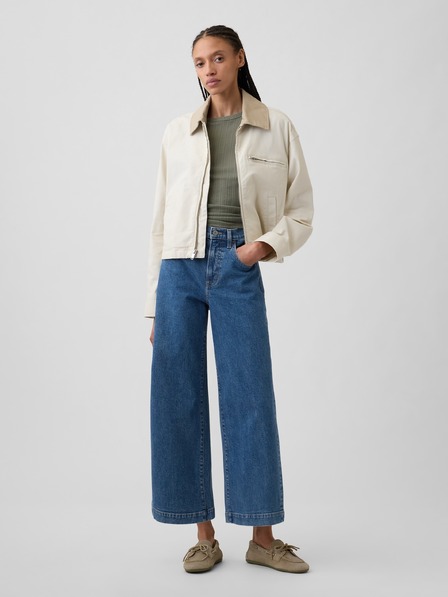GAP Raztegnjene dolge majice High Rise Wide-Leg Crop GAP