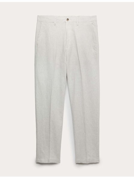 Marks & Spencer Hlačne Chino iz mešanice lanu, navaden kroj Marks & Spencer siva