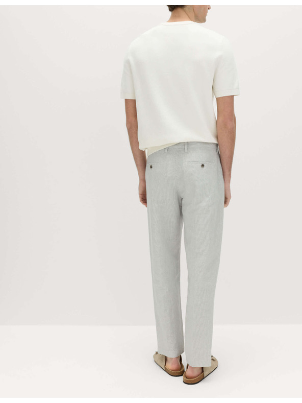 Marks & Spencer Hlačne Chino iz mešanice lanu, navaden kroj Marks & Spencer siva