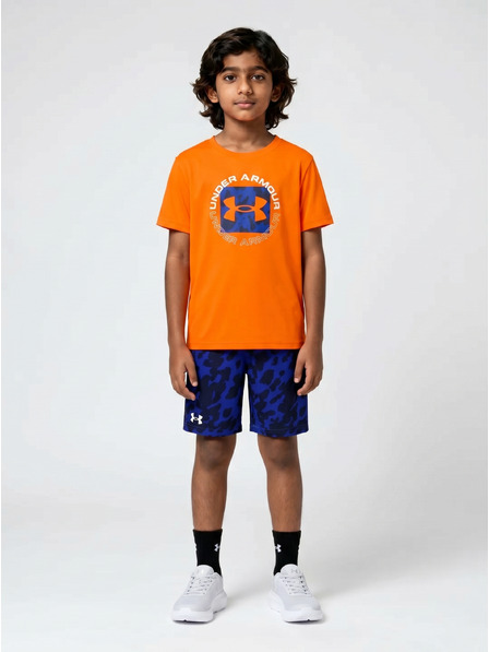 Under Armour Fantovski set Under Armour UA TECH PRINTED SS SHORT SET-ORG