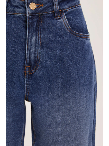 Moodo Jeans mom fit temno modri Moodo